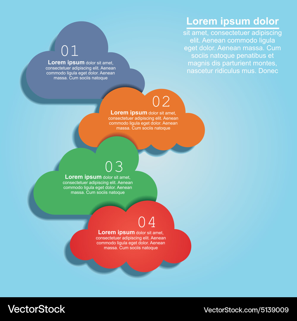 Abstract speech bubbles in the shape of clouds vector image