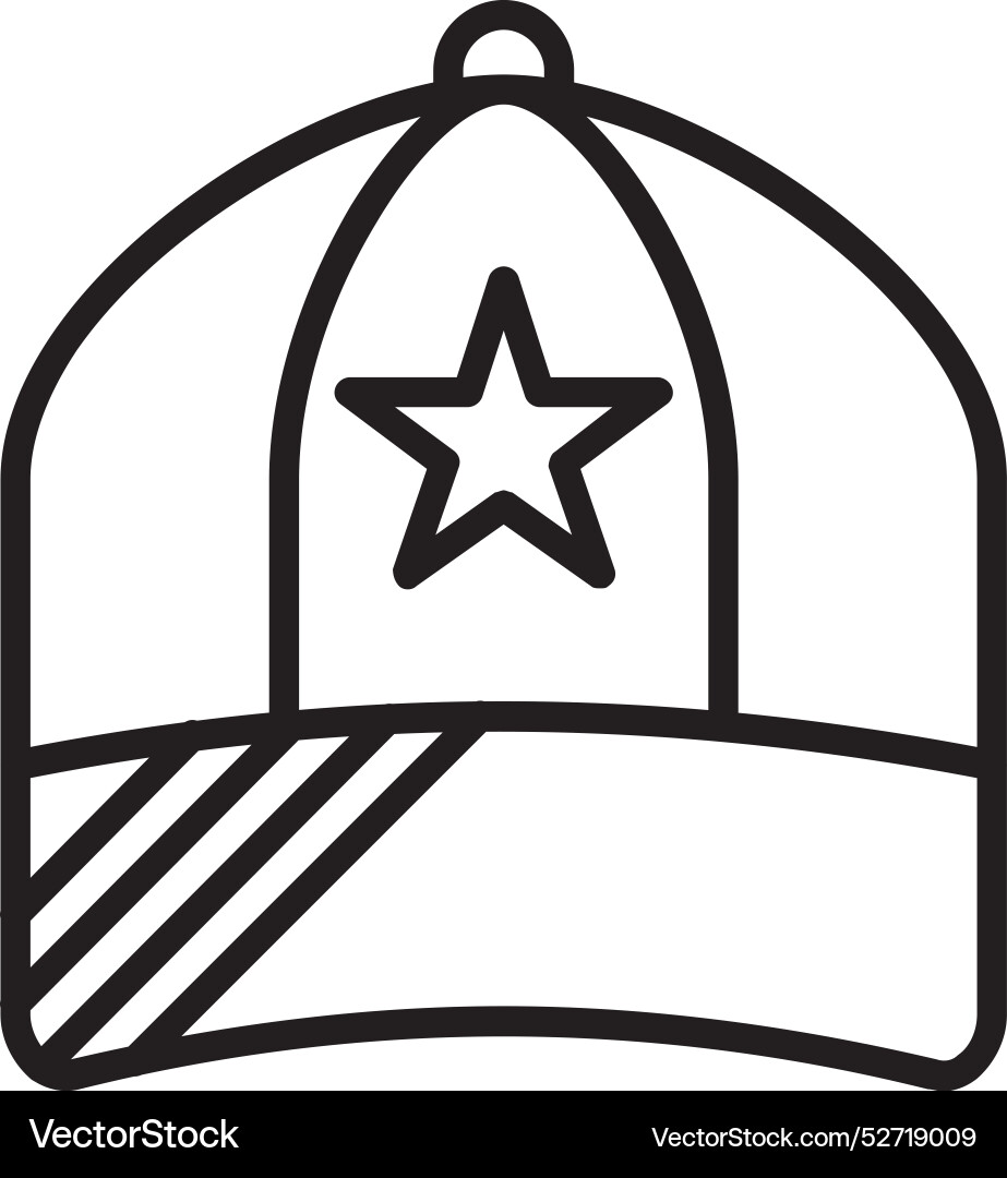 Cap line icon design Vector Image