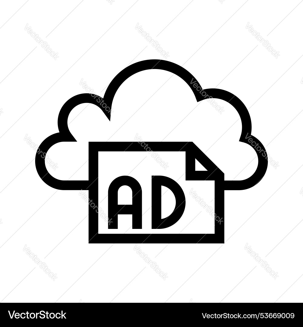 Cloud computing icon outline style design Vector Image
