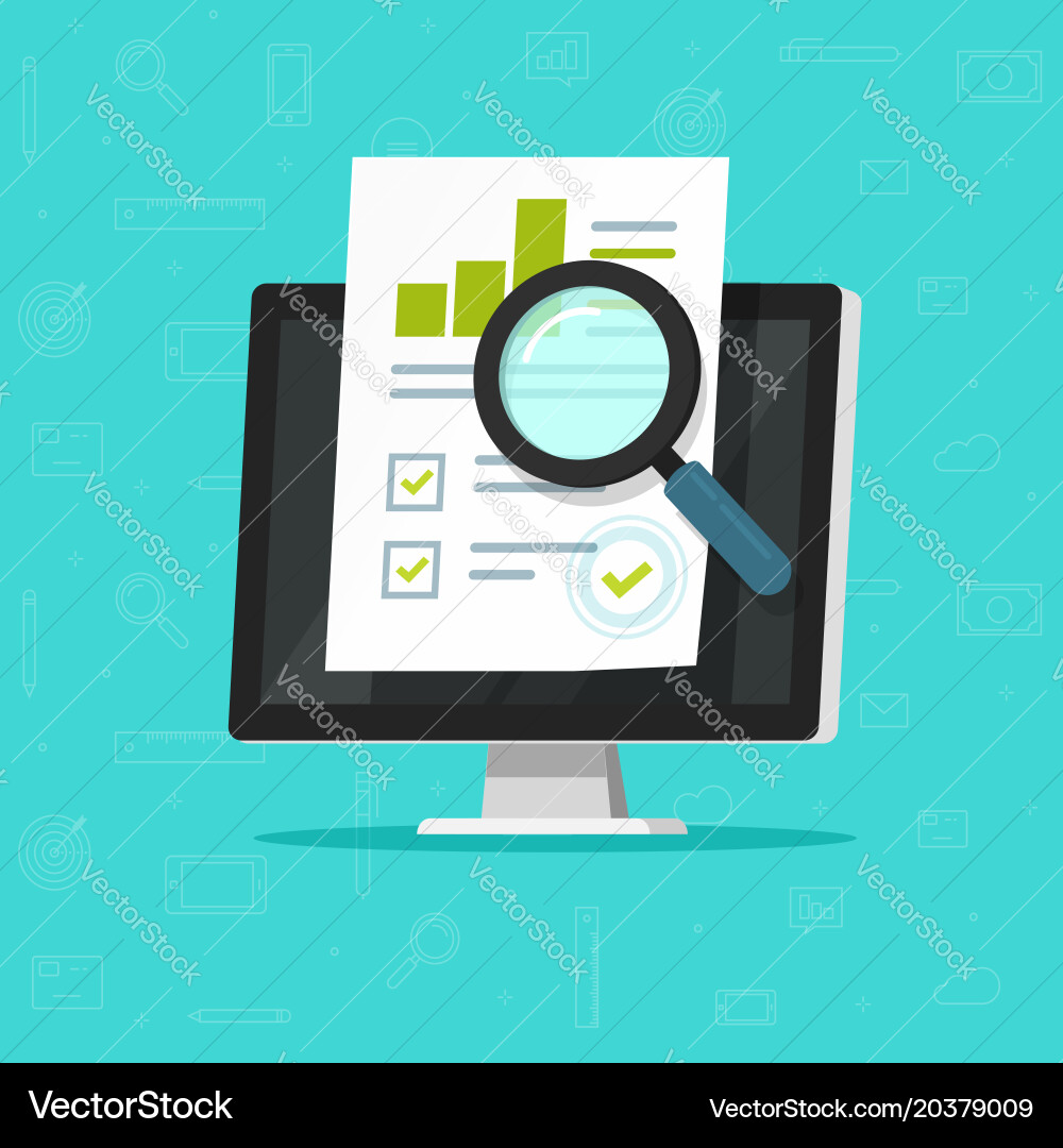 Financial Data Analysis Vector Image