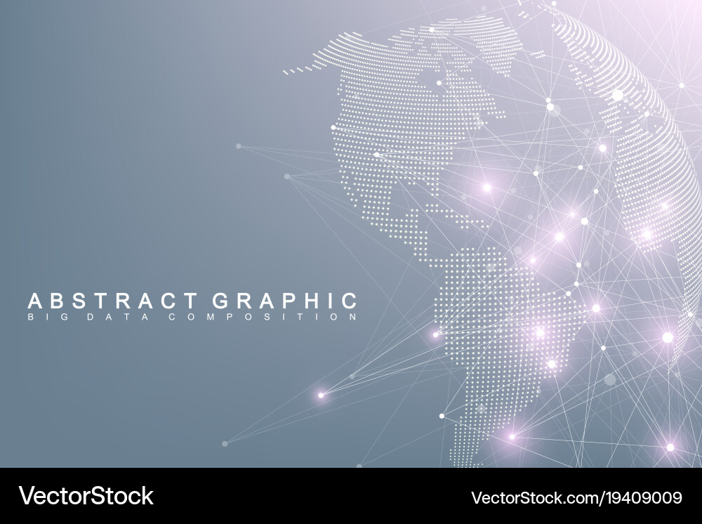 Global Data Network Abstract vector image