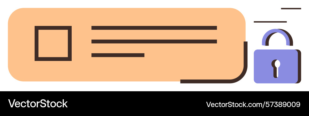 Login interface with security lock icon Login interface with security lock icon vector image