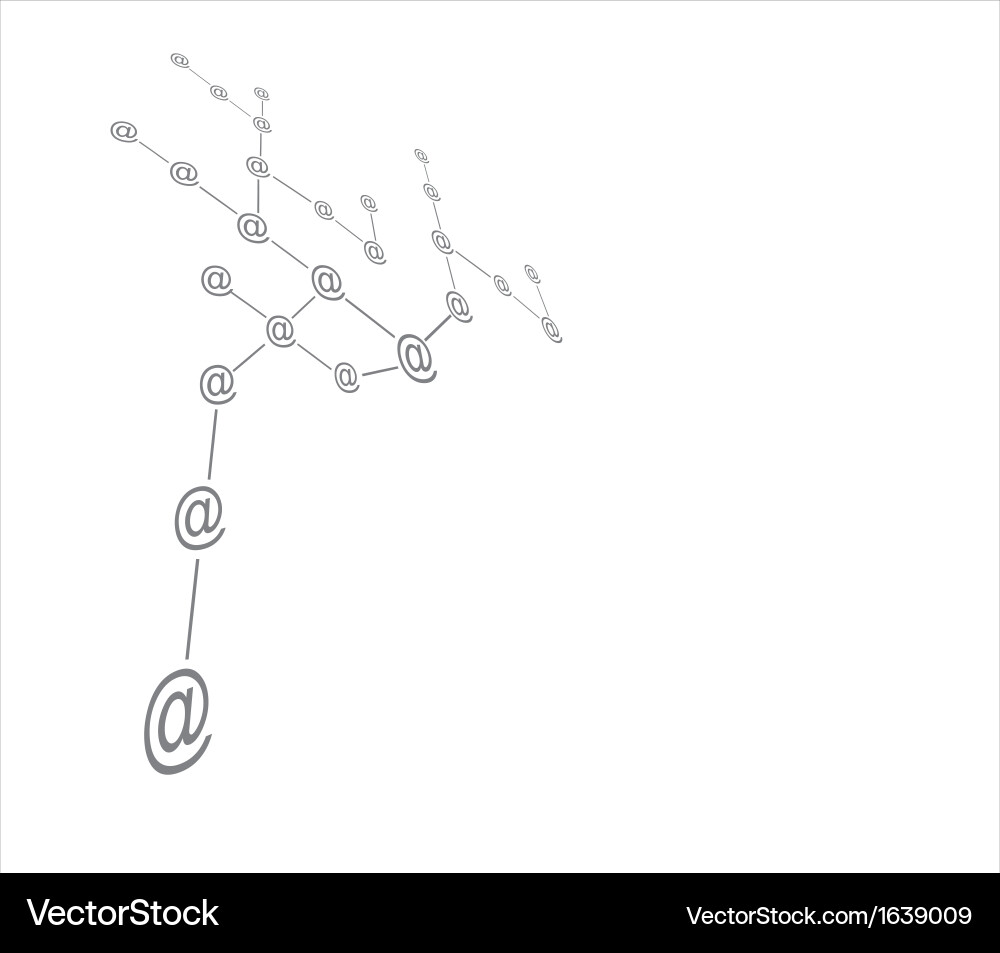 Mail connection vector image
