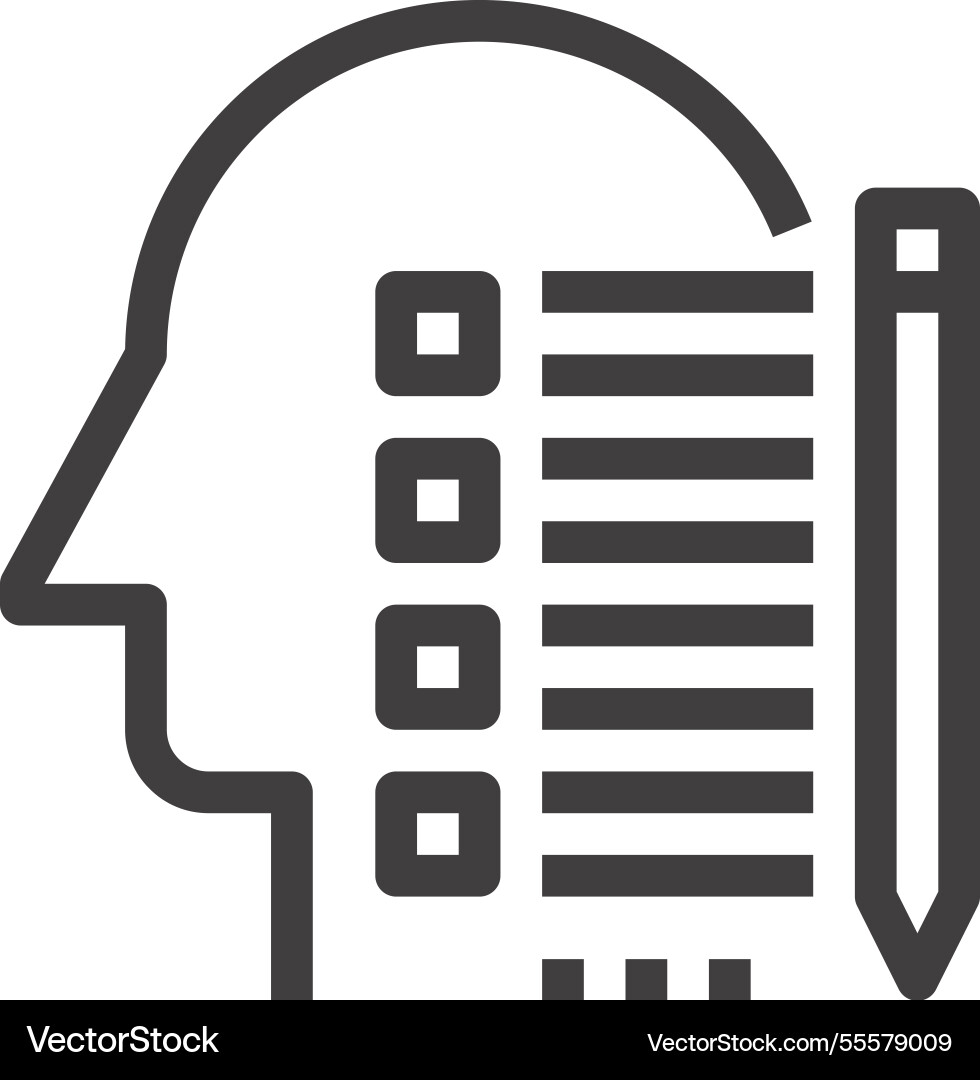 Personal skills flat line web icon concept Personal skills flat line web icon concept Vector Image