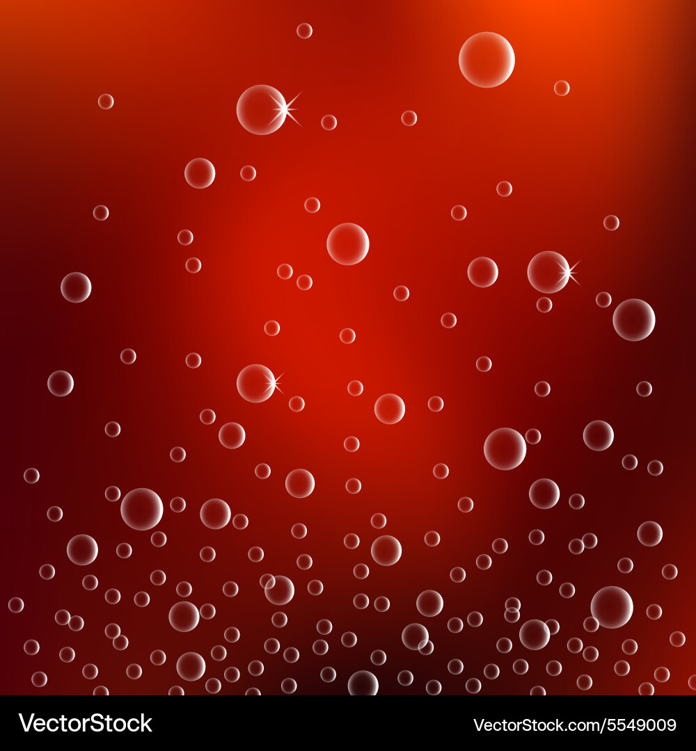 Red Bubbles Texture Vector Image