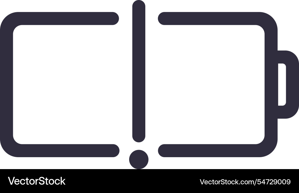 Simple icon depicting an empty battery Simple icon depicting an empty battery vector image