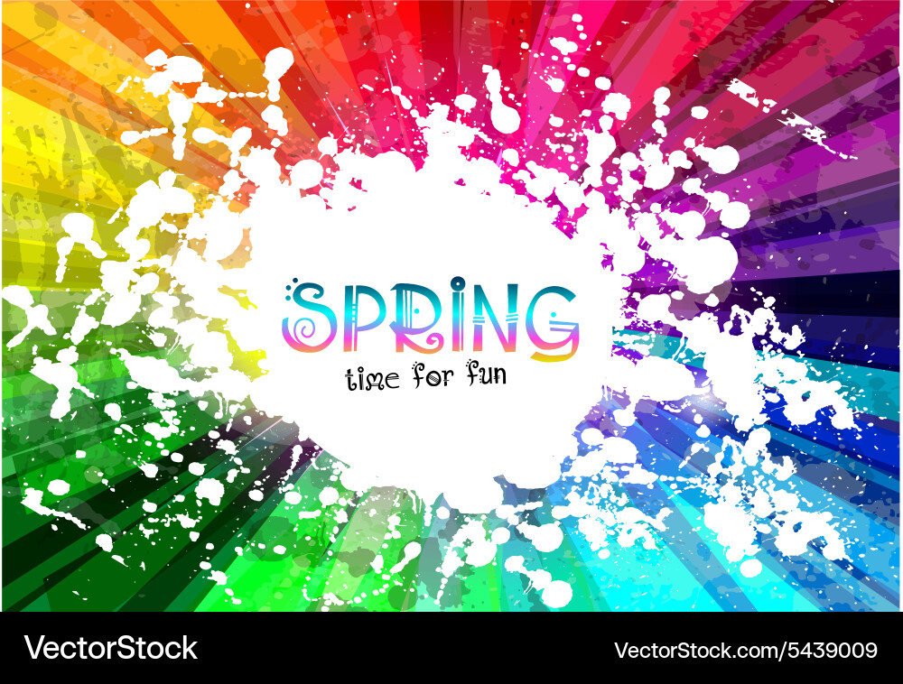 Spring colorful explosion colors background Vector Image
