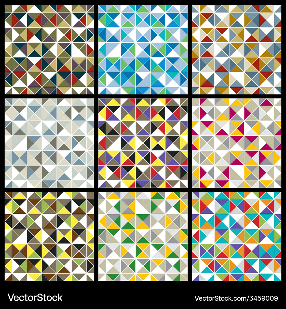 Squared blocks with bright geometric colorful Vector Image