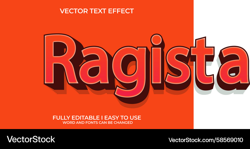 3D Text Effect - Editable Vector Image