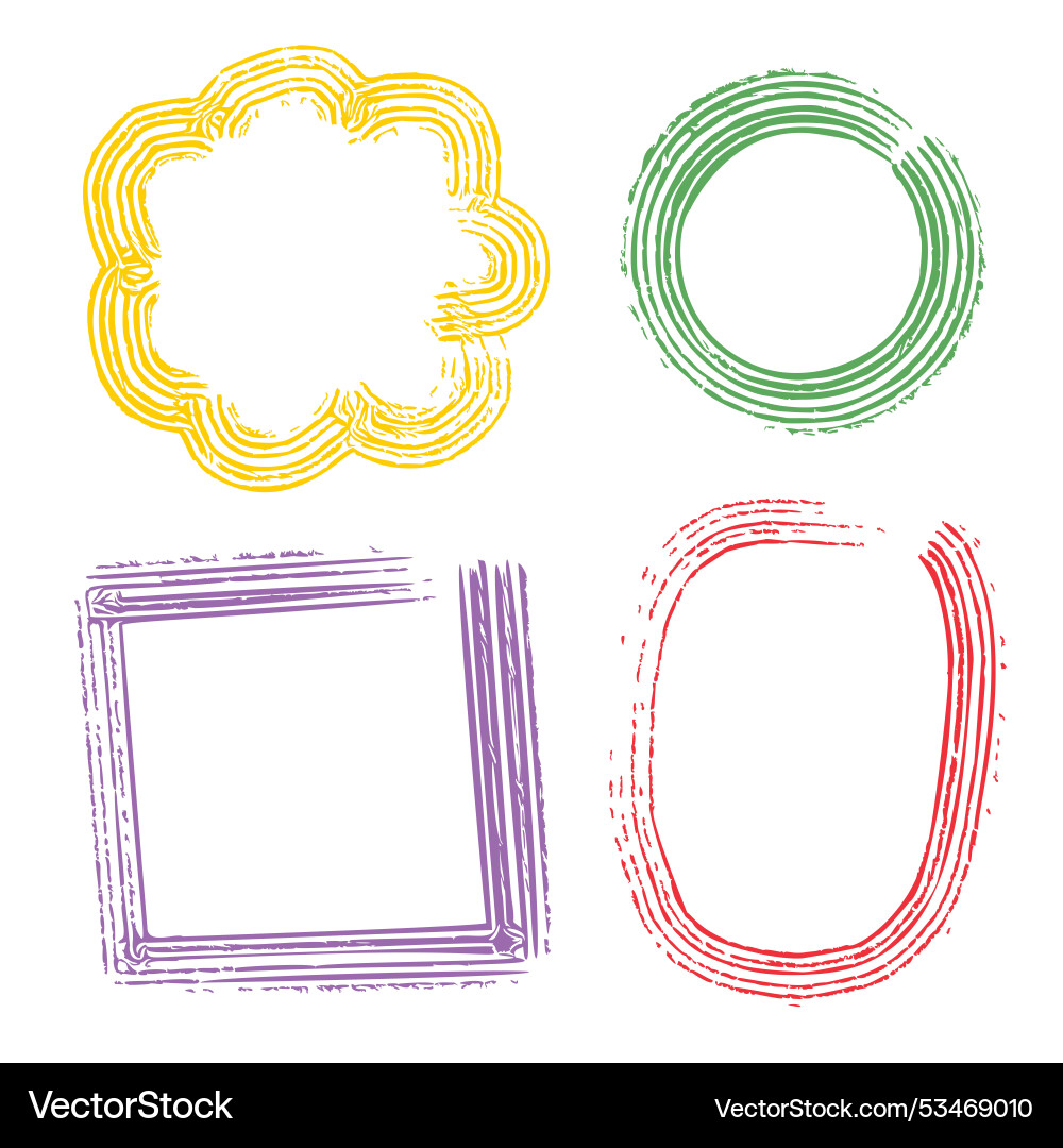 A set of simple design frames A set of simple design frames vector image