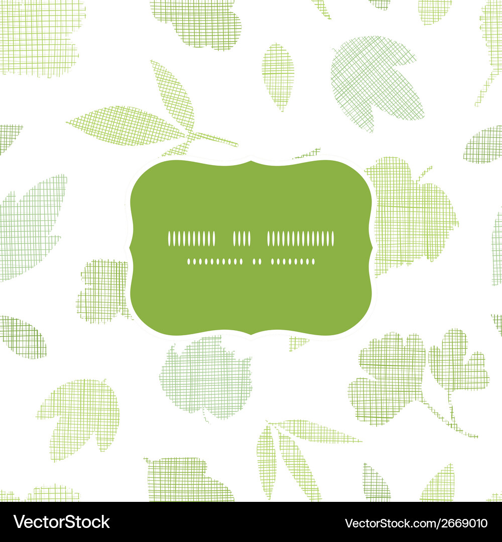 Abstract textile texture frame seamless pattern Vector Image