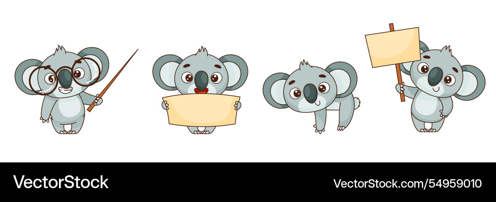 Cute koala Royalty Free Vector Image - VectorStock