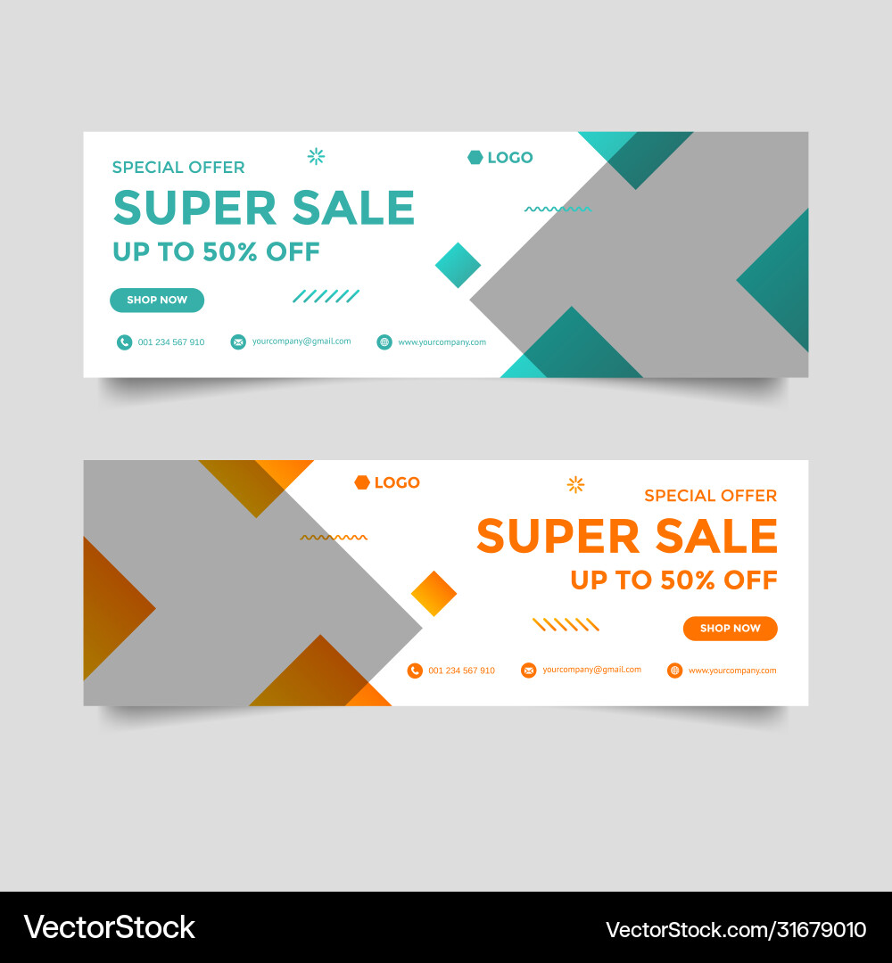 Fashion sale facebook cover banner template Fashion sale facebook cover banner template vector image