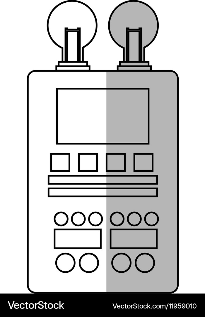 Isolated robot with light bulb design Vector Image
