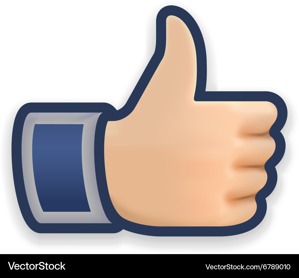 Like icon emoji thumb up symbol Royalty Free Vector Image