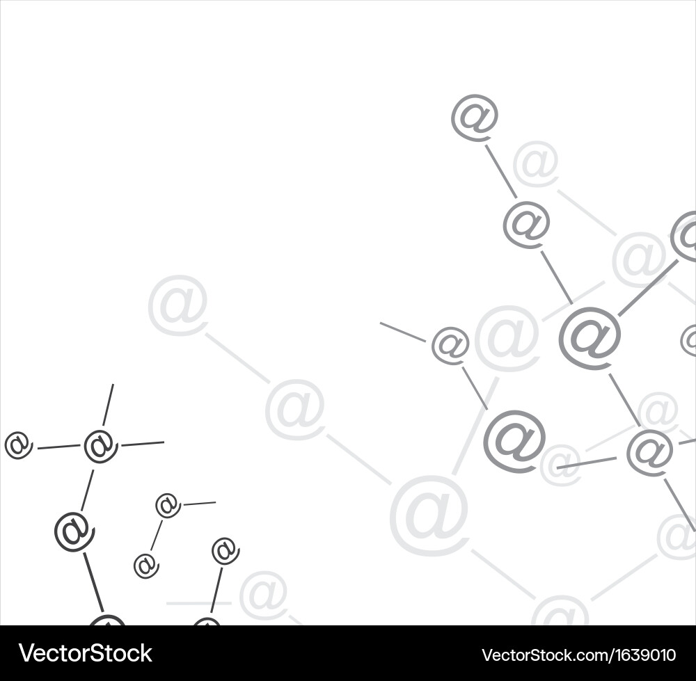 Mail connection vector image