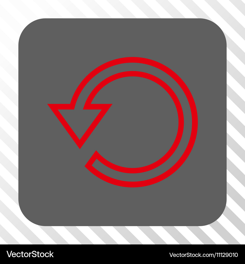 Rotate rounded square button Vector Image