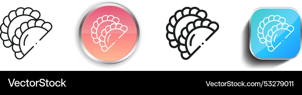 Dessert icon thin linear regular and button style Dessert icon thin linear regular and button style Vector Image