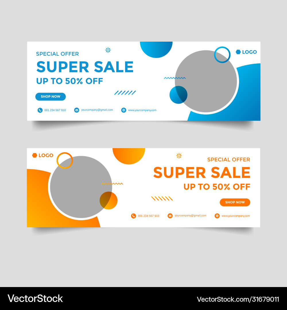 Fashion sale facebook cover banner template Fashion sale facebook cover banner template vector image