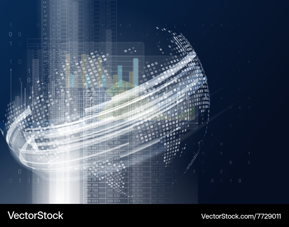 Modern Technology Abstract Data Visualization vector image