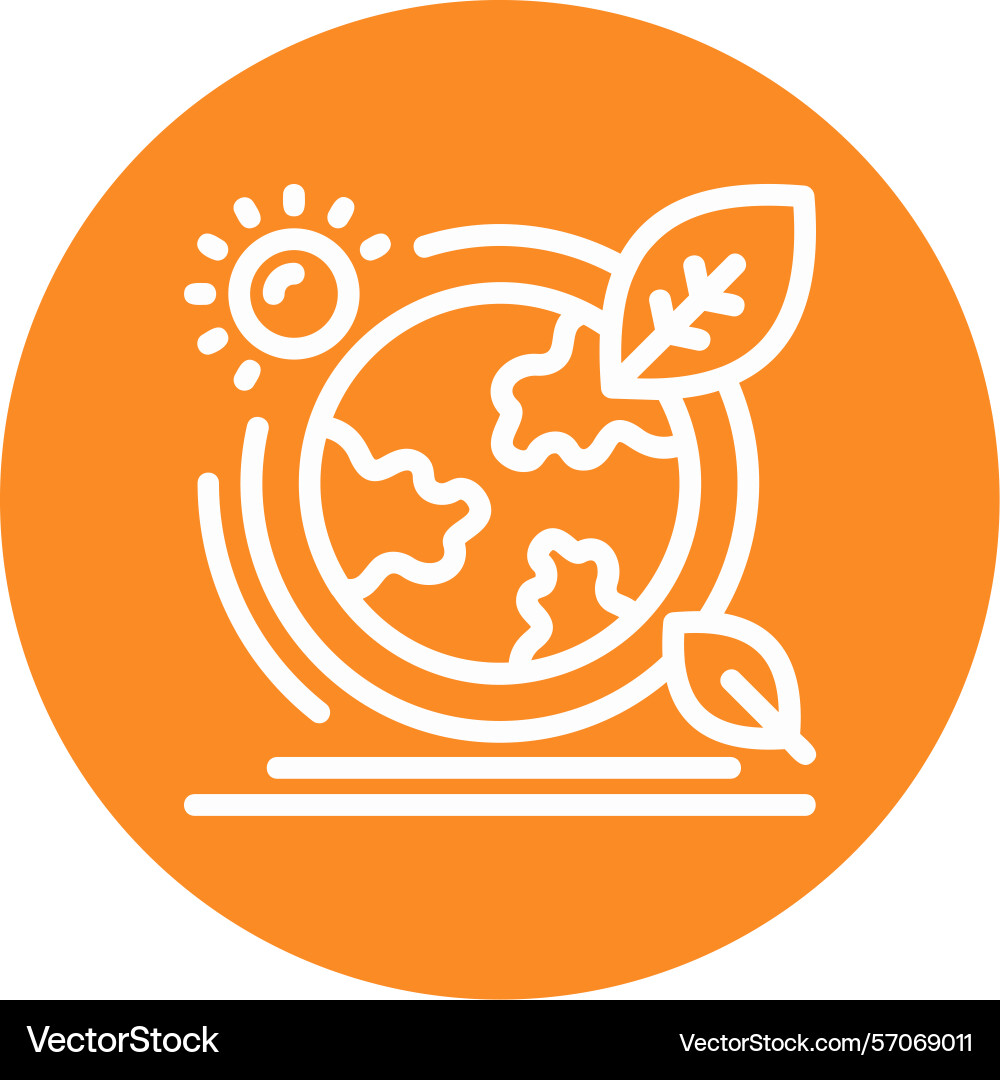 Ozone layer line circle style icon design Vector Image