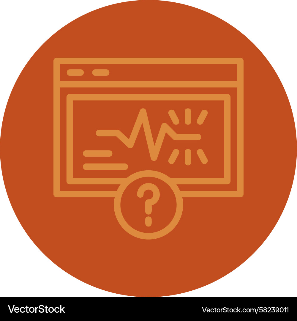 Quiz Spark Line Multi-Color Icon Vector Image