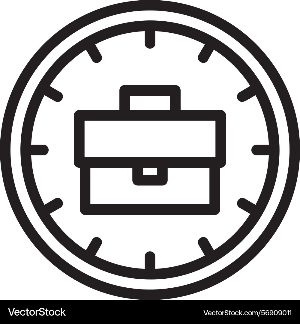 Time linear style icon design vector image