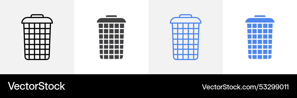 Trash can icon set use for web ui or app Trash can icon set use for web ui or app Vector Image