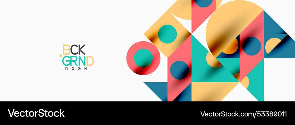 Trendy triangles lines round elements and circles Vector Image