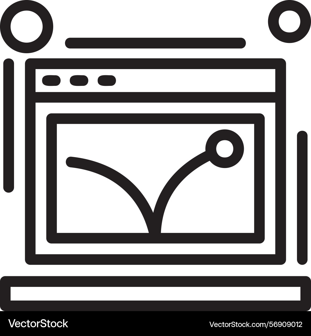 Bounce rate linear style icon design vector image