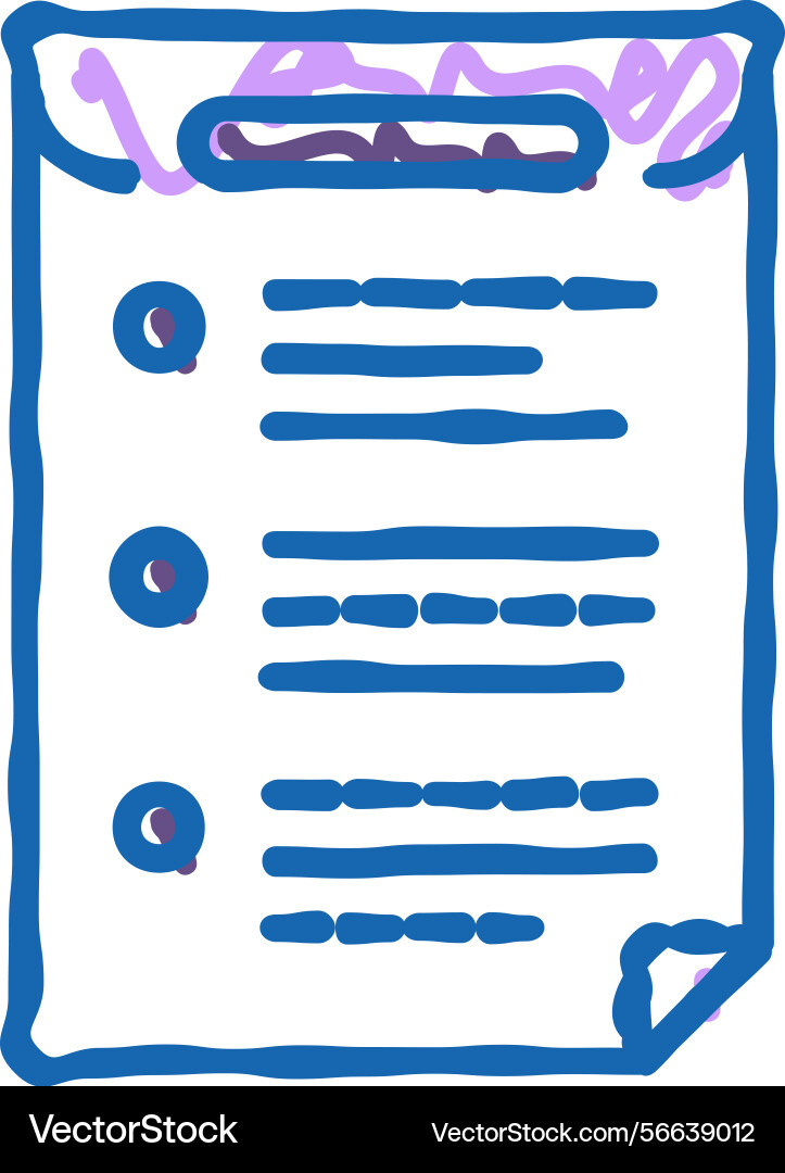 Bullet points list icon doodle Bullet points list icon doodle vector image