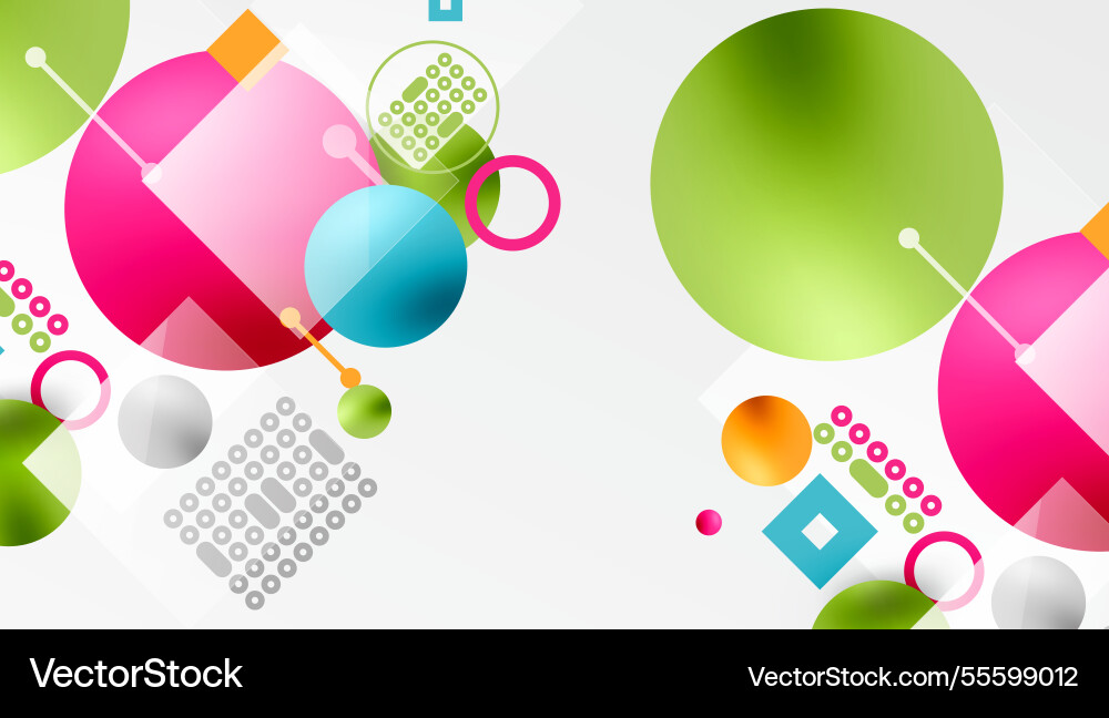 Circles and elements geometric abstract background vector image