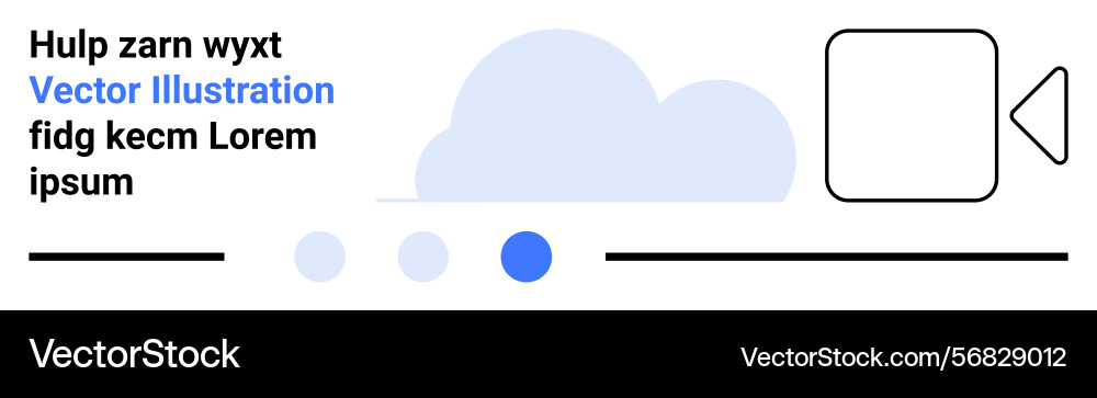Cloud storage and video upload concept in minimal Cloud storage and video upload concept in minimal vector image