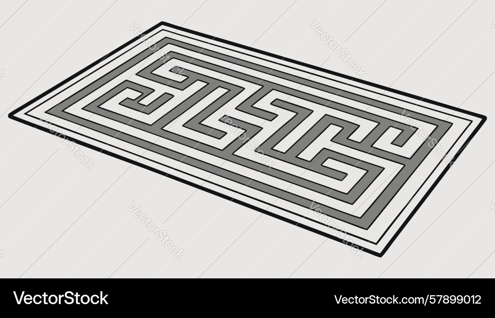 Isometric rectangular maze puzzle design element Vector Image