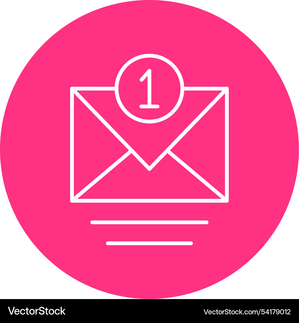Message line circle icon Vector Image