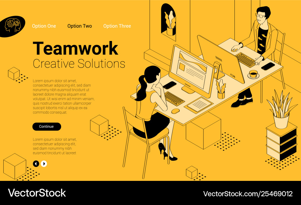 Modern Teamwork Workflow vector image