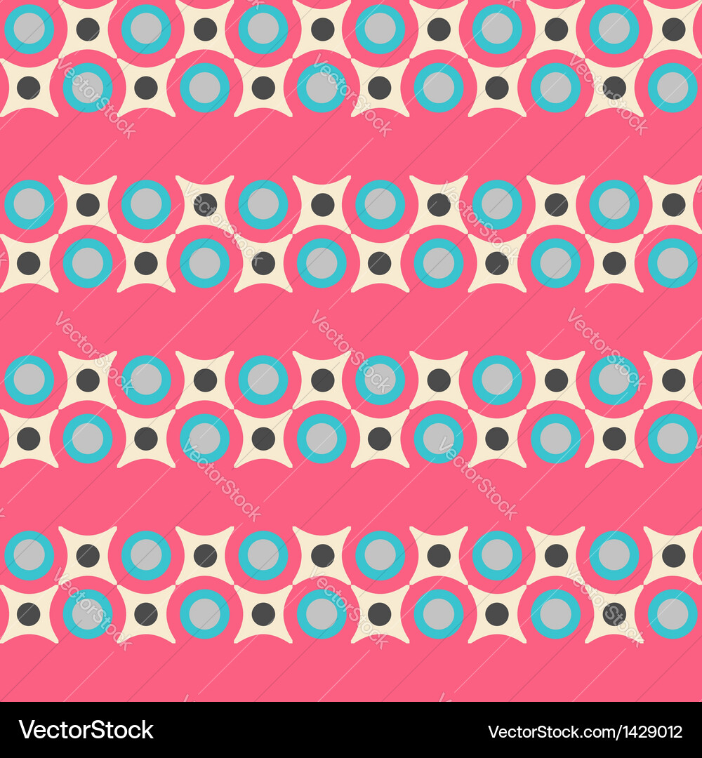 Seamless pattern in retro colors Vector Image
