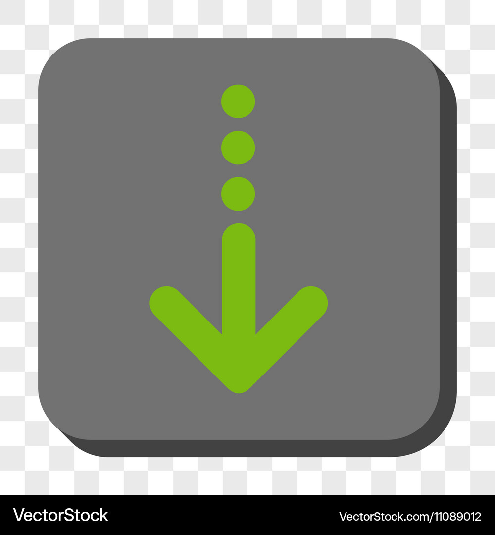 Send down rounded square button Vector Image
