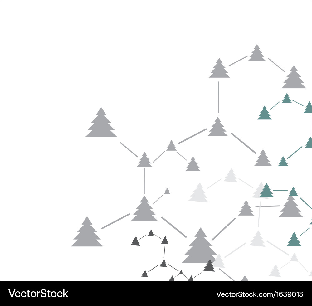 Abstract Christmas Tree Pattern Vector Image