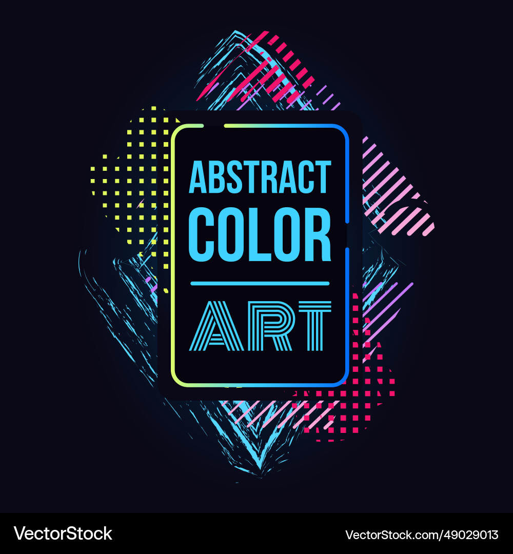Abstract color art square text box bright Abstract color art square text box bright Vector Image