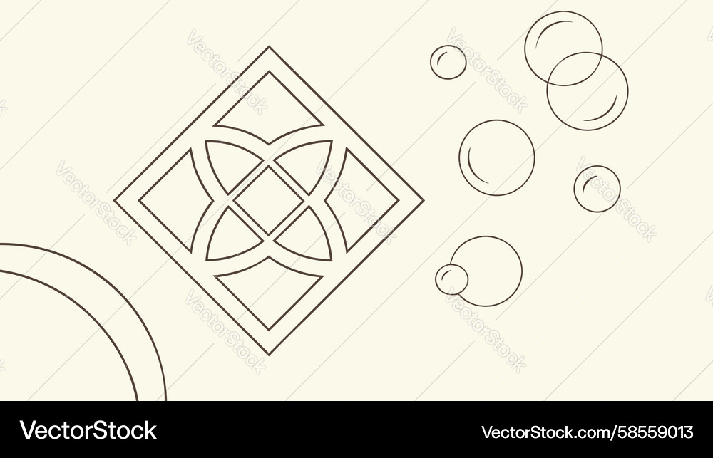 Complex Knot with Bubbles Pattern Vector Image