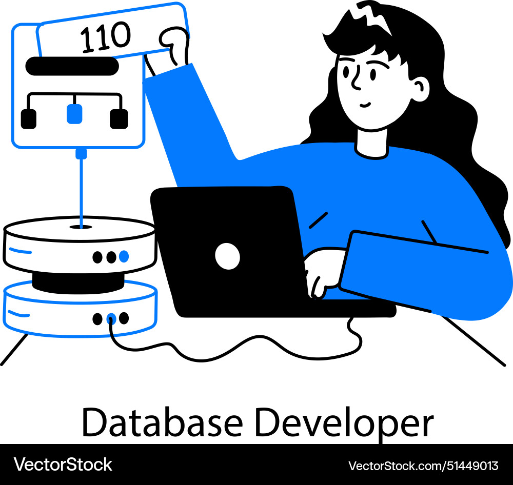 Database developer Vector Image