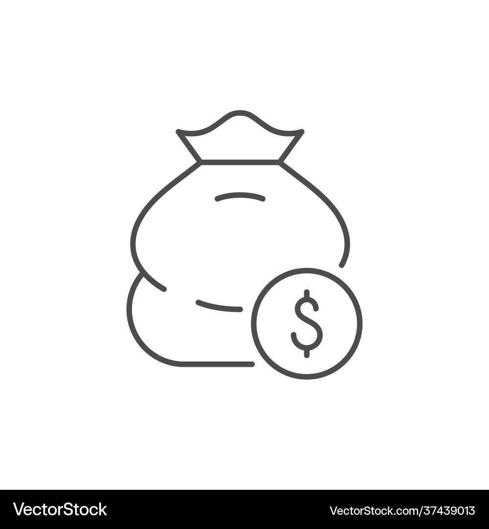 Garbage payment line outline icon Garbage payment line outline icon vector image
