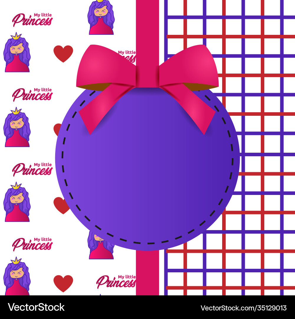 Greeting card template design with pattern my vector image
