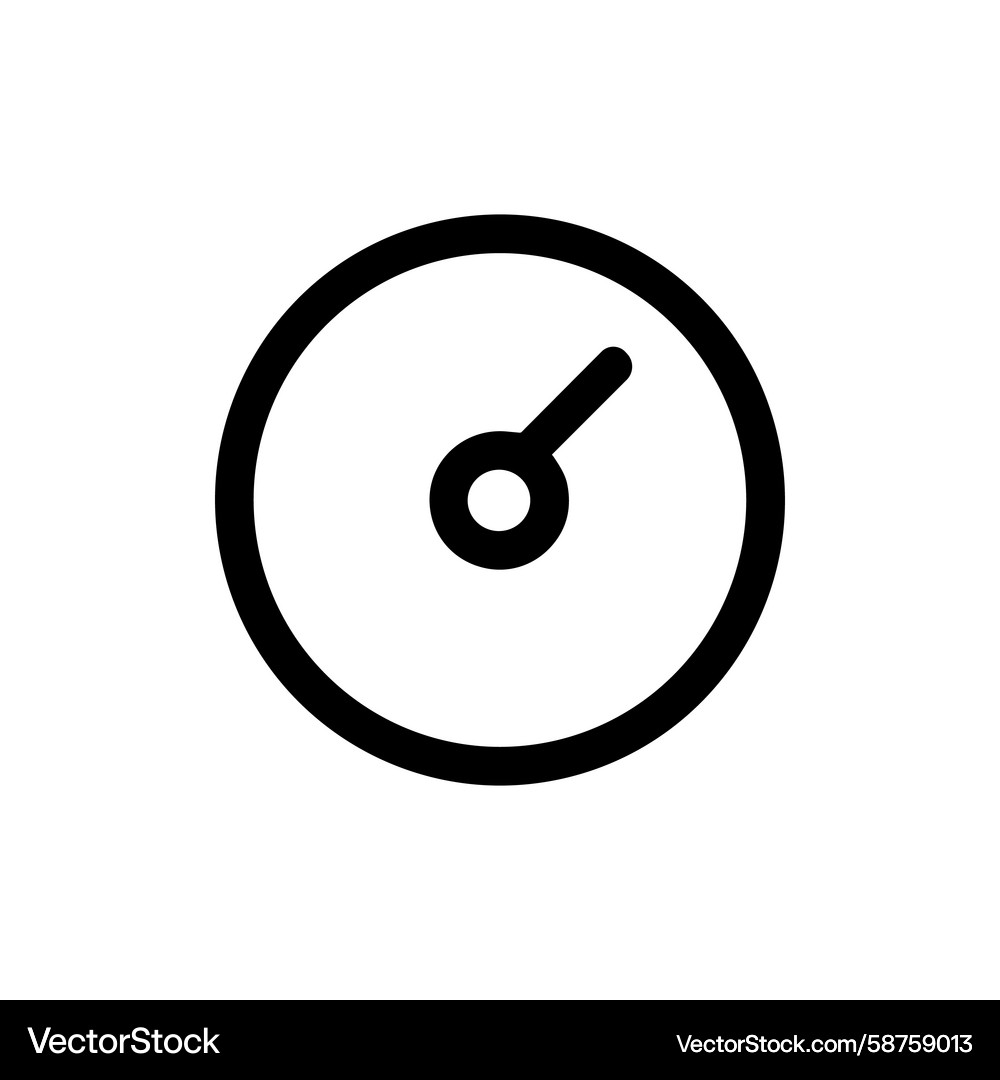 Minimalist Line Timer Clock Vector Image