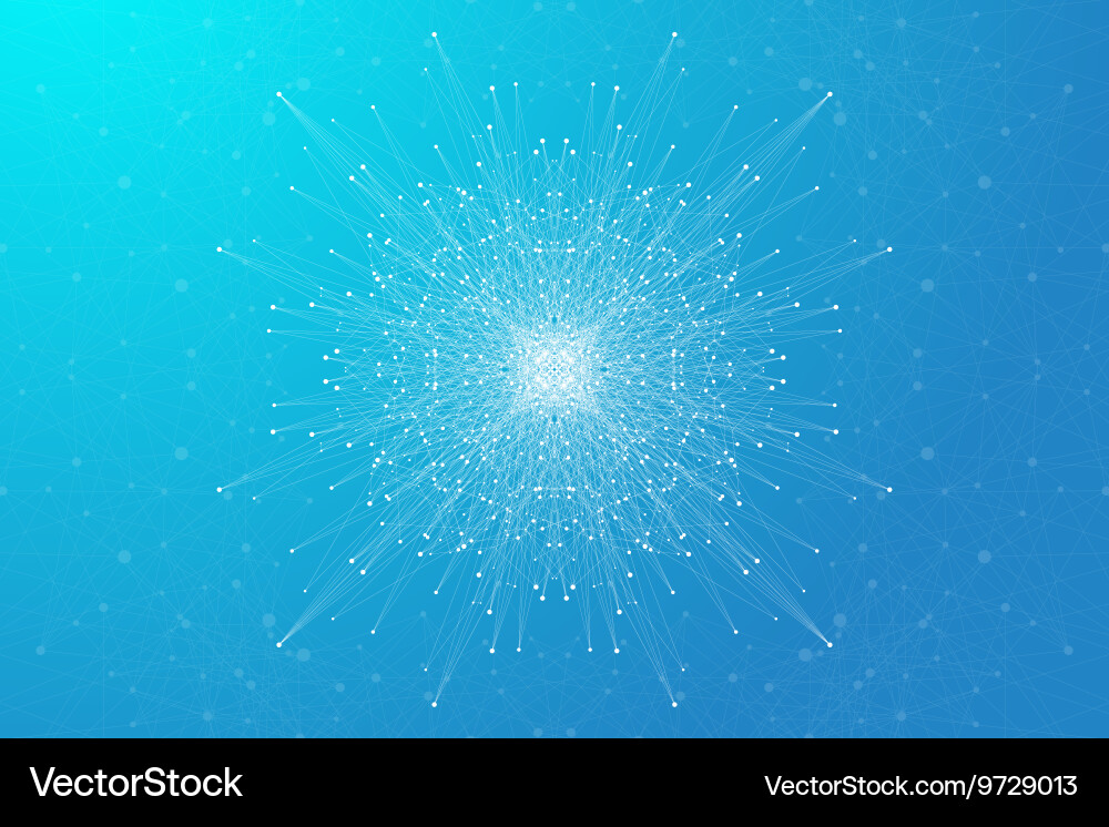 Network Connection & Data Flow vector image