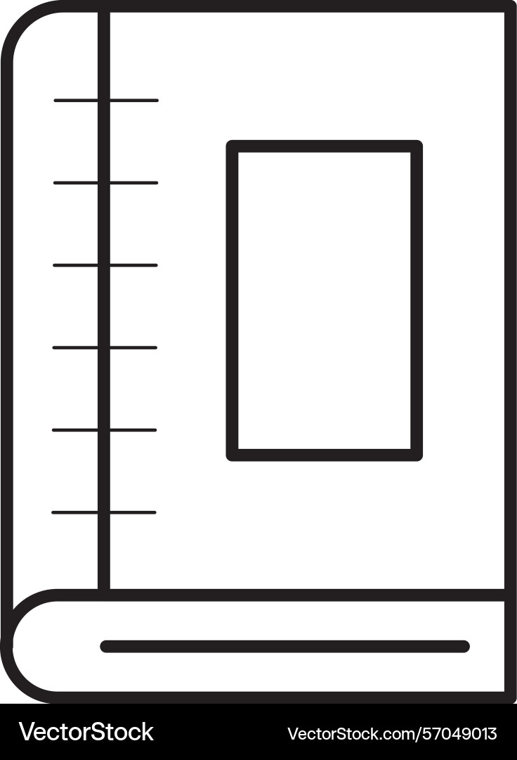 Notebook line icon design vector image
