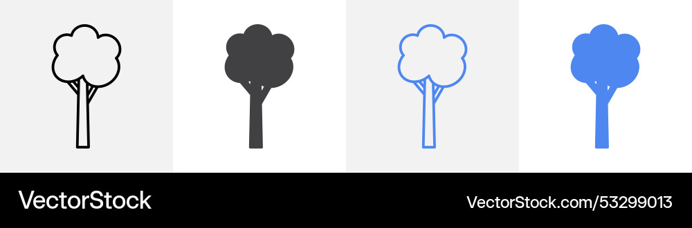 Tree icon set use for web ui or app Tree icon set use for web ui or app Vector Image
