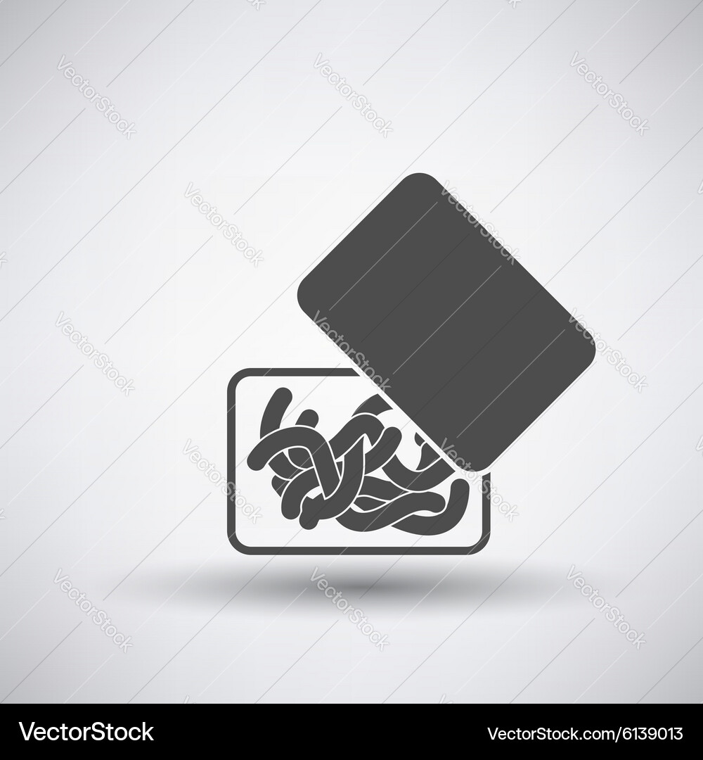 Worm container icon Vector Image