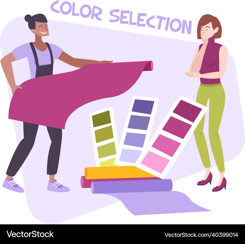 Designer color selection composition Designer color selection composition vector image